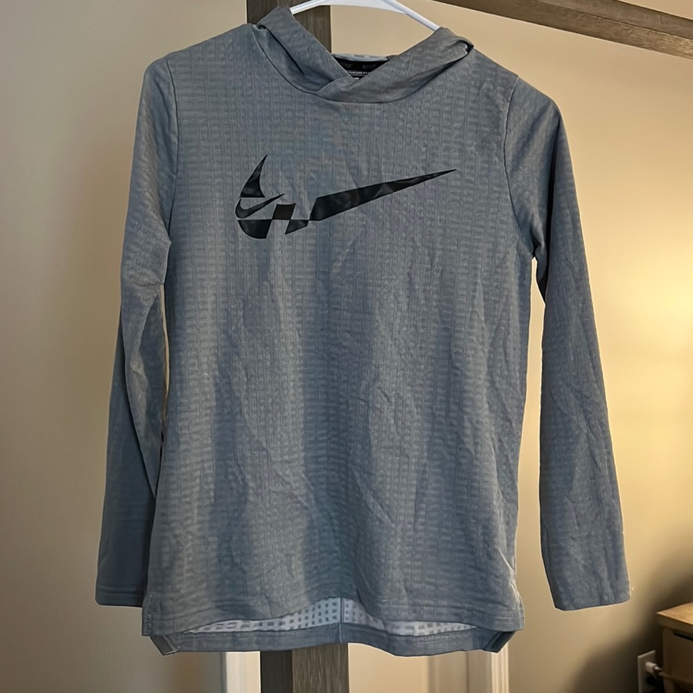 Long sleeve hooded dri-fit t-shirt